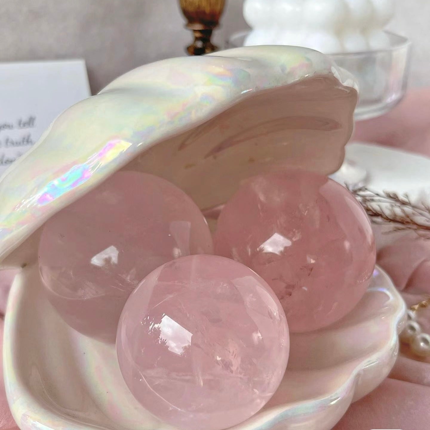 ROSE QUARTZ SPHERE CRYSTAL