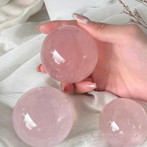 ROSE QUARTZ SPHERE CRYSTAL